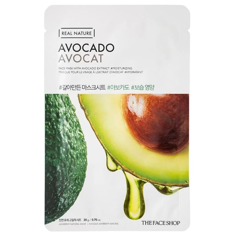 The Face Shop Real Nature Avocado Avocat Sheet Mask - 20g The Face Shop Real Nature Avocado Avocat Sheet Mask - 20g