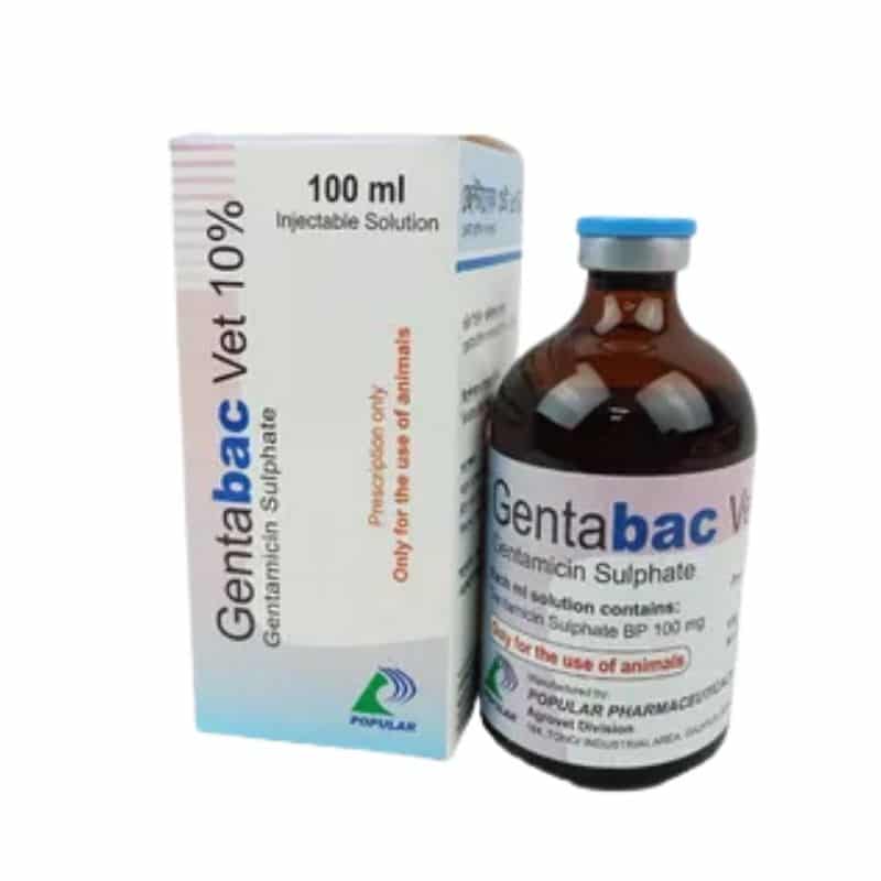 Gentabac Vet Injectable Solution 100ml Gentabac Vet Injectable Solution 100ml