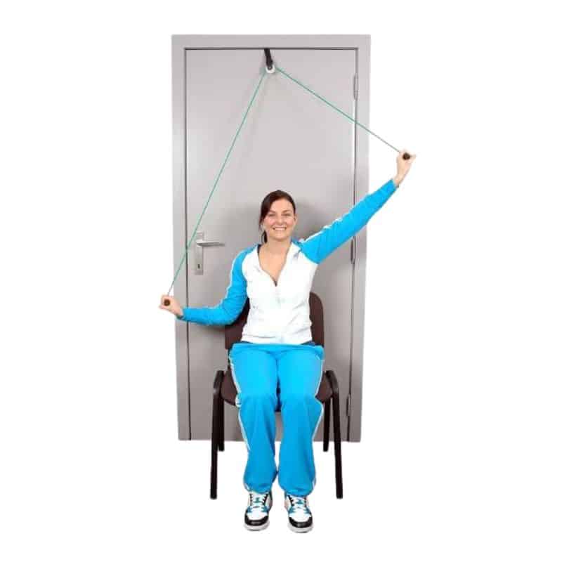 Overhead Hand Shoulder Pulley Equipment Kit With Rope For Home Gym Exercise & Physical Therapy - Plastic Handle Overhead Hand Shoulder Pulley Equipment Kit With Rope For Home Gym Exercise & Physical Therapy - Plastic Handle