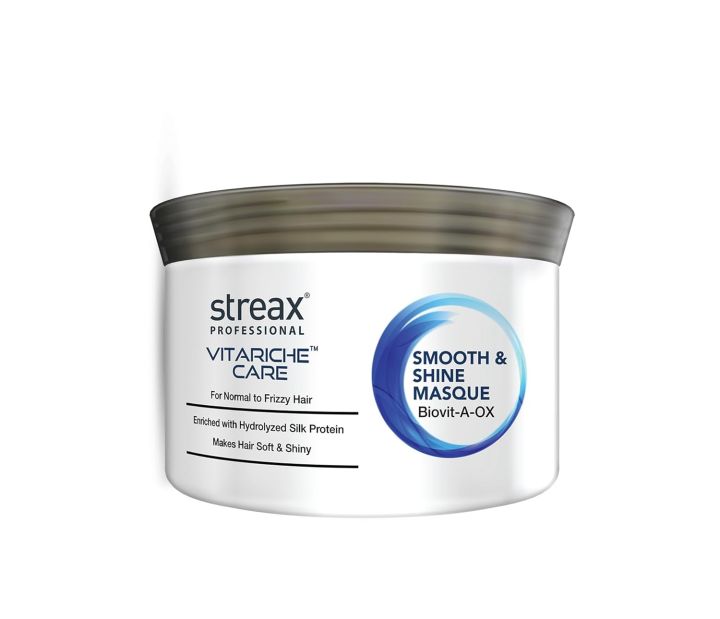 b4d502c4a888720938792f35ff18860d.jpg_720x720q80 Streax Professional Vitariche Care Smooth and Shine Hair Masque for Dry & Fizzy Hair 200gm - Image 1