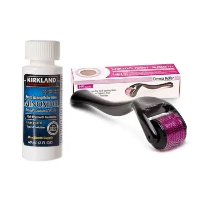 images - 2026-10-24T172938.373 Kirkland Minoxidil 5% (with derma roller 0.75mm and lclt for hair and beard growth) - Image 1